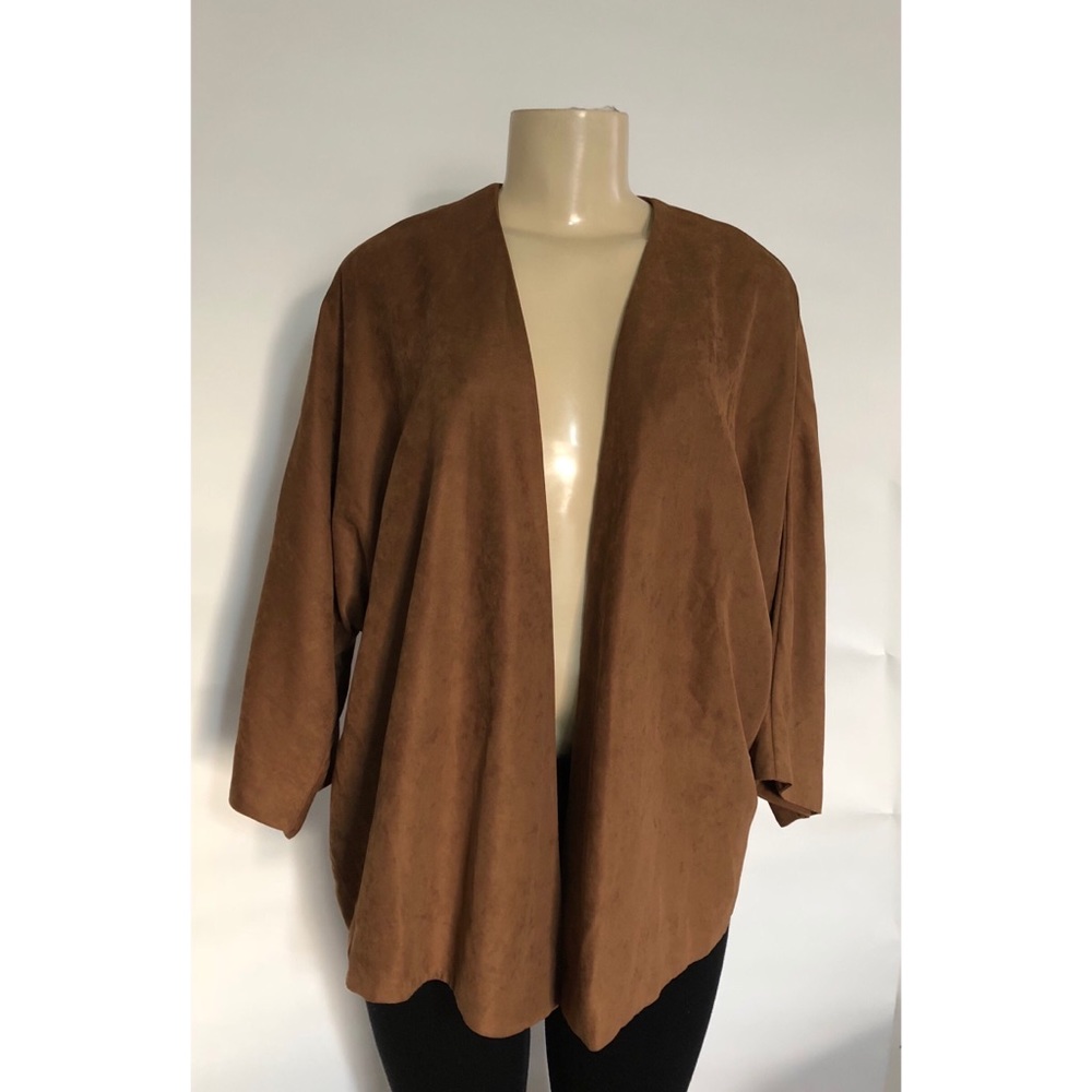 Zara Brown Size M Kimono Jacket 3/4 Sleeve